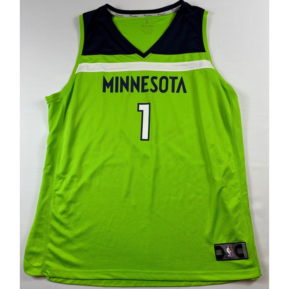 Fanatics NBA Minnesota Timberwolves Anthony Edwards Jersey 3XL Green Pre-owned